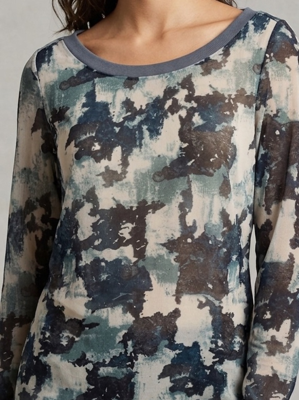 Sandwich_ Abstract Print Long-Sleeve Top